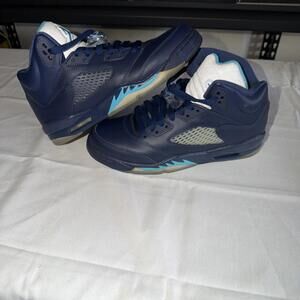 Air Jordan 5 V Retro Pre Grape Midnight Navy Blue Sneakers 440888-405 Size 7Y